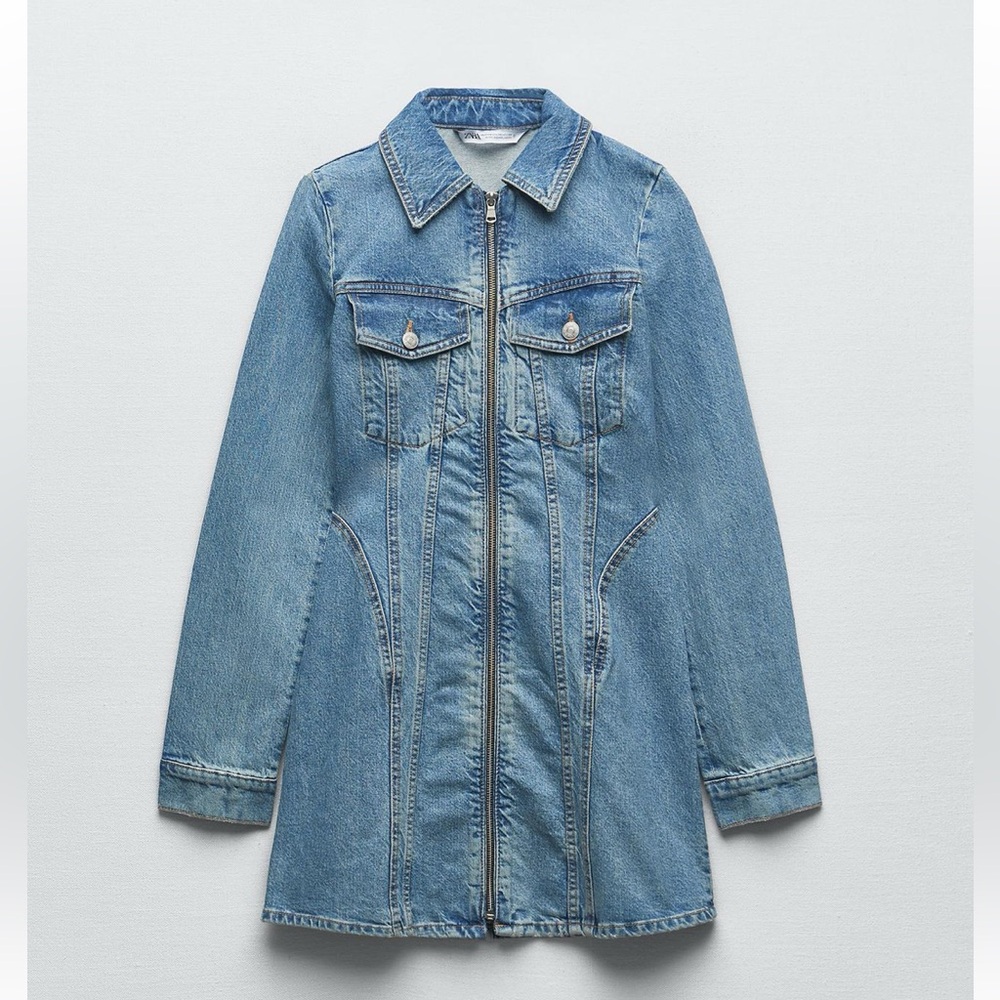 zara denim dress